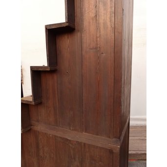 極上漆飴色欅階段箪笥　M38 