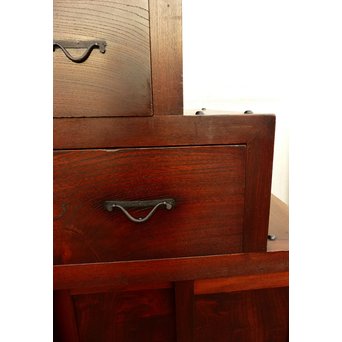 極上漆飴色欅階段箪笥　M38 