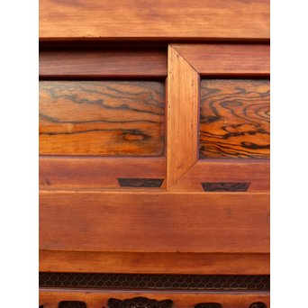 希少無垢黒柿6尺/1間水屋箪笥　M48 