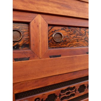 希少無垢黒柿6尺/1間水屋箪笥　M48 