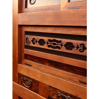 希少無垢黒柿6尺/1間水屋箪笥　M48 