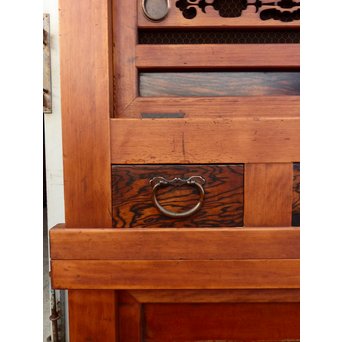 希少無垢黒柿6尺/1間水屋箪笥　M48 