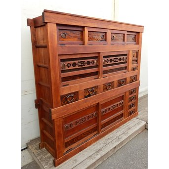 希少無垢黒柿6尺/1間水屋箪笥　M48 