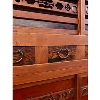 希少無垢黒柿6尺/1間水屋箪笥　M48 