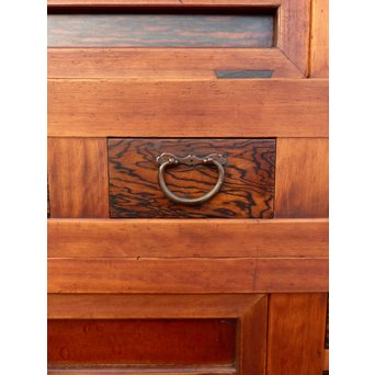 希少無垢黒柿6尺/1間水屋箪笥　M48 