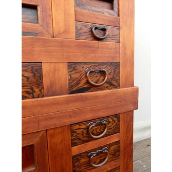 希少無垢黒柿6尺/1間水屋箪笥　M48 