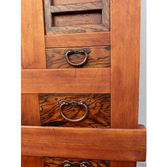 希少無垢黒柿6尺/1間水屋箪笥　M48 