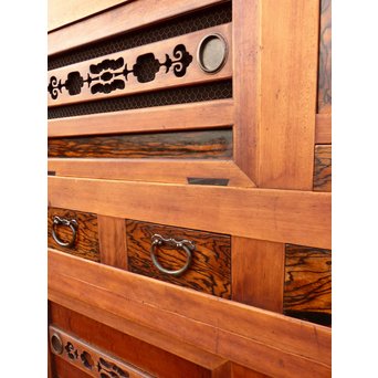 希少無垢黒柿6尺/1間水屋箪笥　M48 