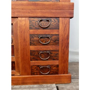 希少無垢黒柿6尺/1間水屋箪笥　M48 