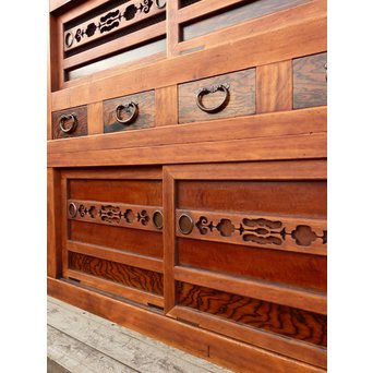 希少無垢黒柿6尺/1間水屋箪笥　M48 