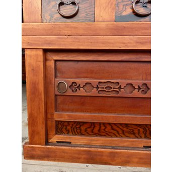 希少無垢黒柿6尺/1間水屋箪笥　M48 