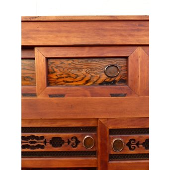 希少無垢黒柿6尺/1間水屋箪笥　M48 