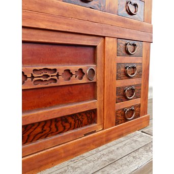 希少無垢黒柿6尺/1間水屋箪笥　M48 