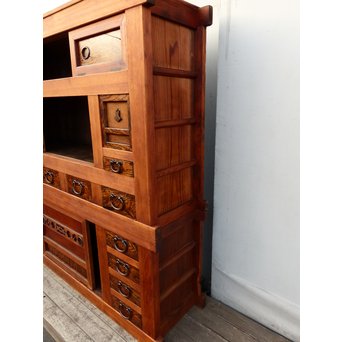 希少無垢黒柿6尺/1間水屋箪笥　M48 