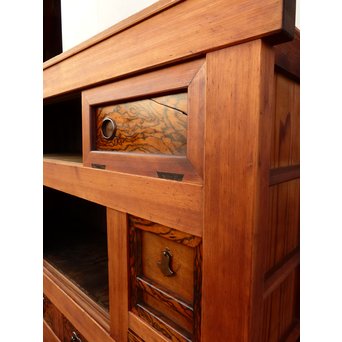 希少無垢黒柿6尺/1間水屋箪笥　M48 