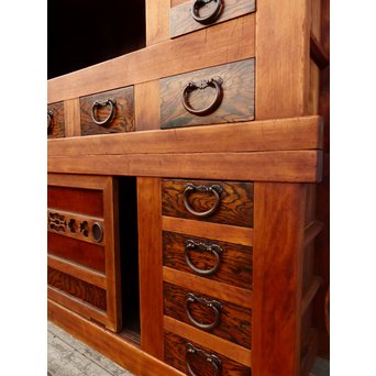 希少無垢黒柿6尺/1間水屋箪笥　M48 