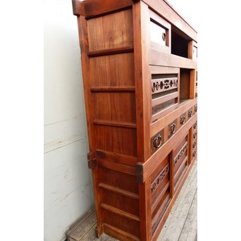 希少無垢黒柿6尺/1間水屋箪笥　M48 