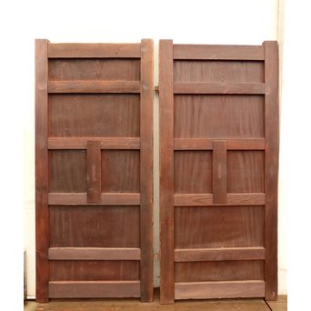 欅一枚板極上門扉　2枚1組　W267 