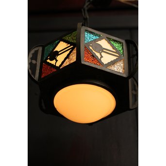 希少小型4色ダイアガラスシャンデリア照明　A985 