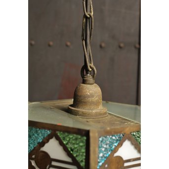 希少小型4色ダイアガラスシャンデリア照明　A985 