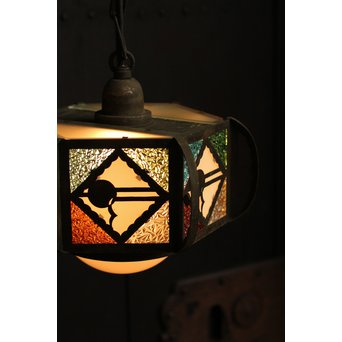 希少小型4色ダイアガラスシャンデリア照明　A985 