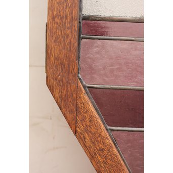 夕日に松　ステンドガラス窓１対　GD515 