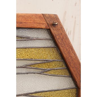 夕日に松　ステンドガラス窓１対　GD515 