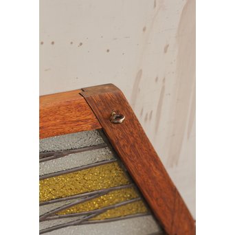 夕日に松　ステンドガラス窓１対　GD515 