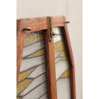 夕日に松　ステンドガラス窓１対　GD515 