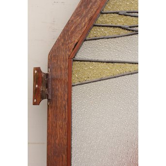 夕日に松　ステンドガラス窓１対　GD515 