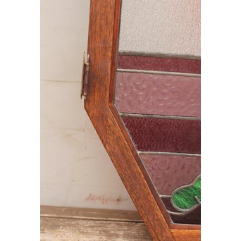 夕日に松　ステンドガラス窓１対　GD515 