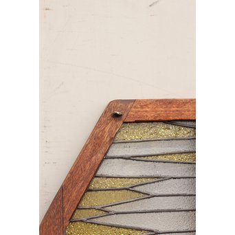 夕日に松　ステンドガラス窓１対　GD515 