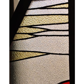 夕日に松　ステンドガラス窓１対　GD515 