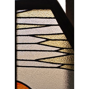 夕日に松　ステンドガラス窓１対　GD515 