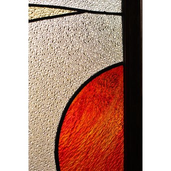 夕日に松　ステンドガラス窓１対　GD515 