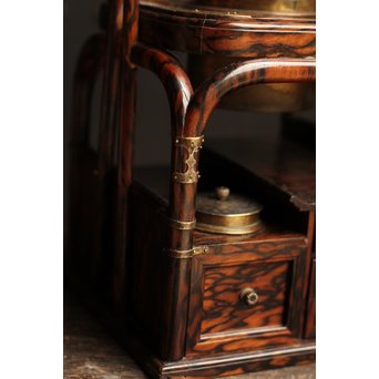 孔雀杢総黒柿煙草盆　J1267 