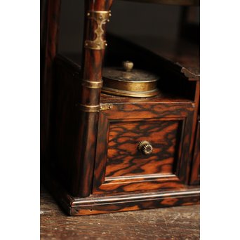 孔雀杢総黒柿煙草盆　J1267 