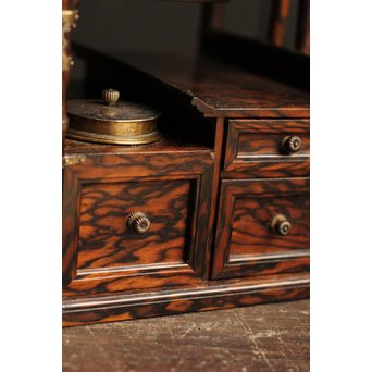 孔雀杢総黒柿煙草盆　J1267 