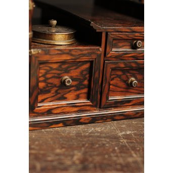 孔雀杢総黒柿煙草盆　J1267 