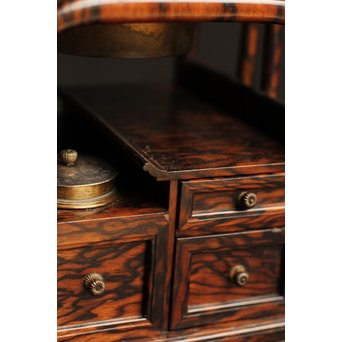 孔雀杢総黒柿煙草盆　J1267 