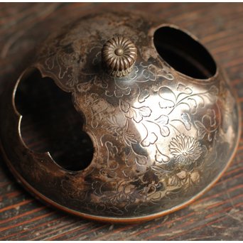 孔雀杢総黒柿煙草盆　J1267 