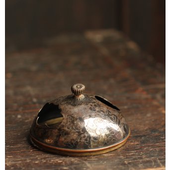 孔雀杢総黒柿煙草盆　J1267 