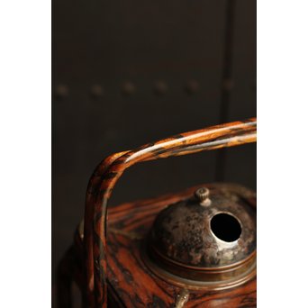 孔雀杢総黒柿煙草盆　J1267 