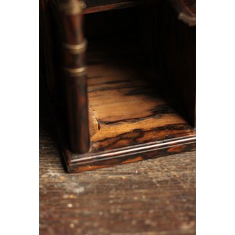 孔雀杢総黒柿煙草盆　J1267 