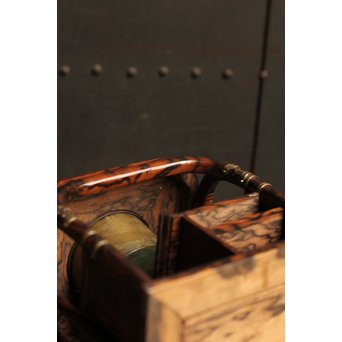 孔雀杢総黒柿煙草盆　J1267 