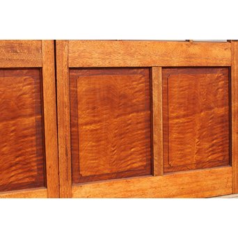 縮杢尽くしの豪華玄関硝子戸2枚１組　GD529 