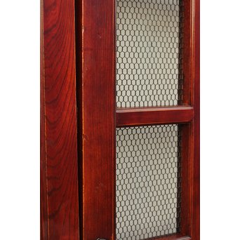 希少総欅一対の升格子蔵戸　W277 