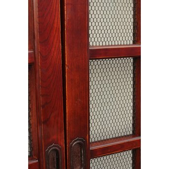 希少総欅一対の升格子蔵戸　W277 