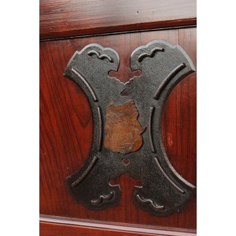 希少総欅一対の升格子蔵戸　W277 