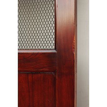 希少総欅一対の升格子蔵戸　W277 